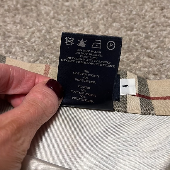 Authentic Burberry Nova check plaid midi skirt womens size 0 - Picture 3 of 8